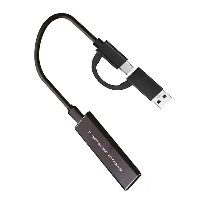 M.2 NVME SSD to USB 3.1 Case Dual Protocol M2 NVMe Box PCIe NGFF...